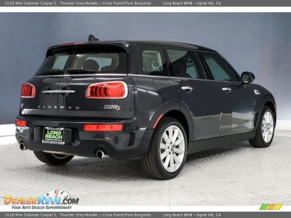 2018 Mini Clubman Cooper S Thunder Grey Metallic / Cross Punch/Pure Burgundy Photo #14