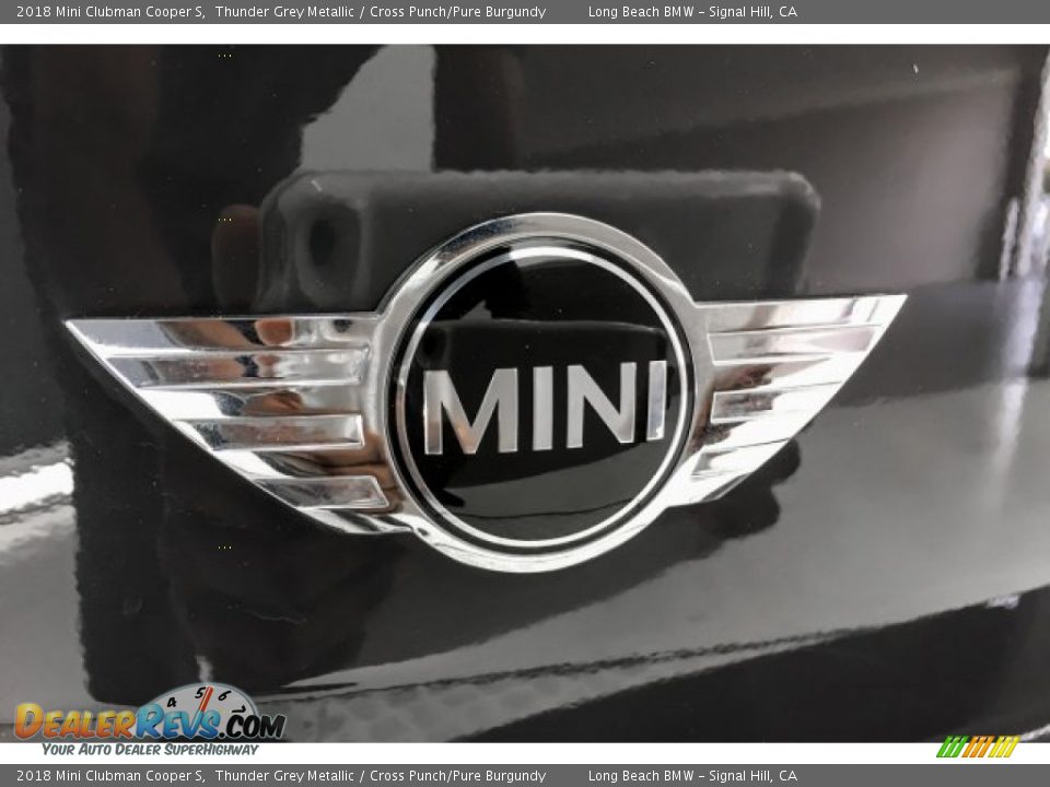 2018 Mini Clubman Cooper S Thunder Grey Metallic / Cross Punch/Pure Burgundy Photo #28
