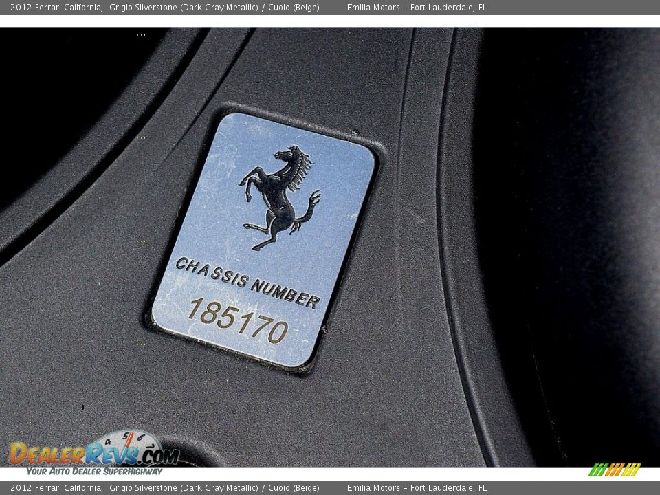 2012 Ferrari California Grigio Silverstone (Dark Gray Metallic) / Cuoio (Beige) Photo #60