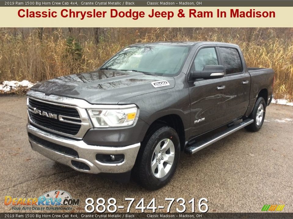 2019 Ram 1500 Big Horn Crew Cab 4x4 Granite Crystal Metallic / Black Photo #1