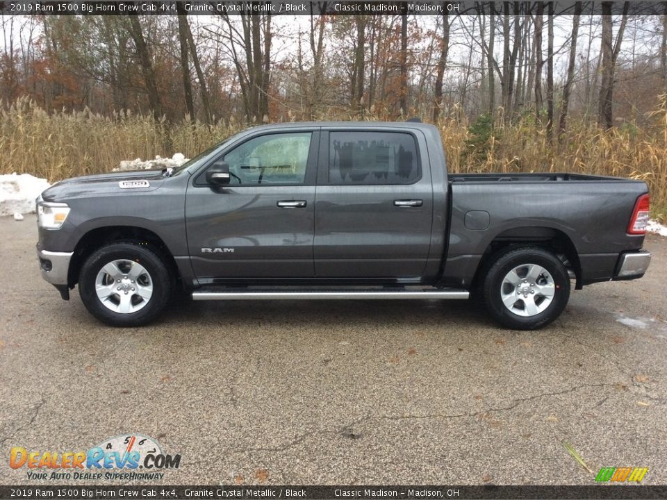 2019 Ram 1500 Big Horn Crew Cab 4x4 Granite Crystal Metallic / Black Photo #3