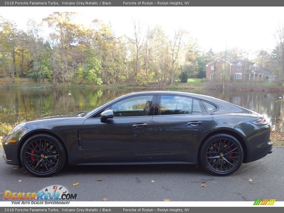 2018 Porsche Panamera Turbo Volcano Grey Metallic / Black Photo #3