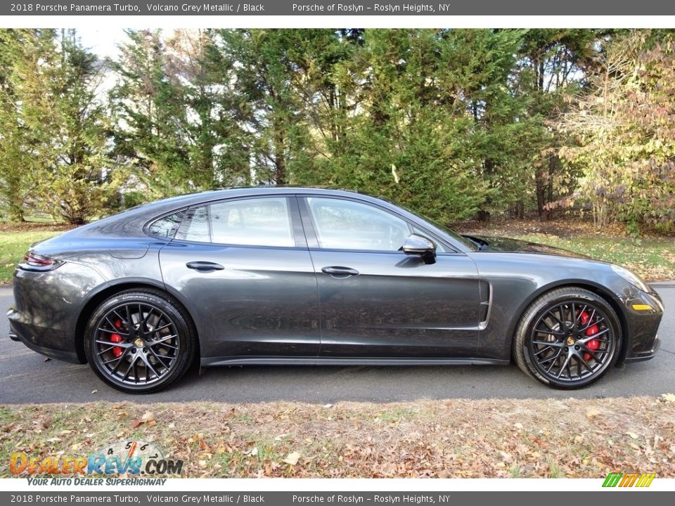 2018 Porsche Panamera Turbo Volcano Grey Metallic / Black Photo #7