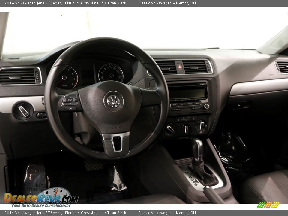 2014 Volkswagen Jetta SE Sedan Platinum Gray Metallic / Titan Black Photo #6