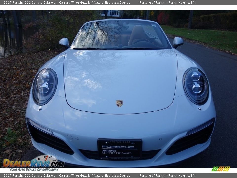 2017 Porsche 911 Carrera Cabriolet Carrara White Metallic / Natural Espresso/Cognac Photo #2