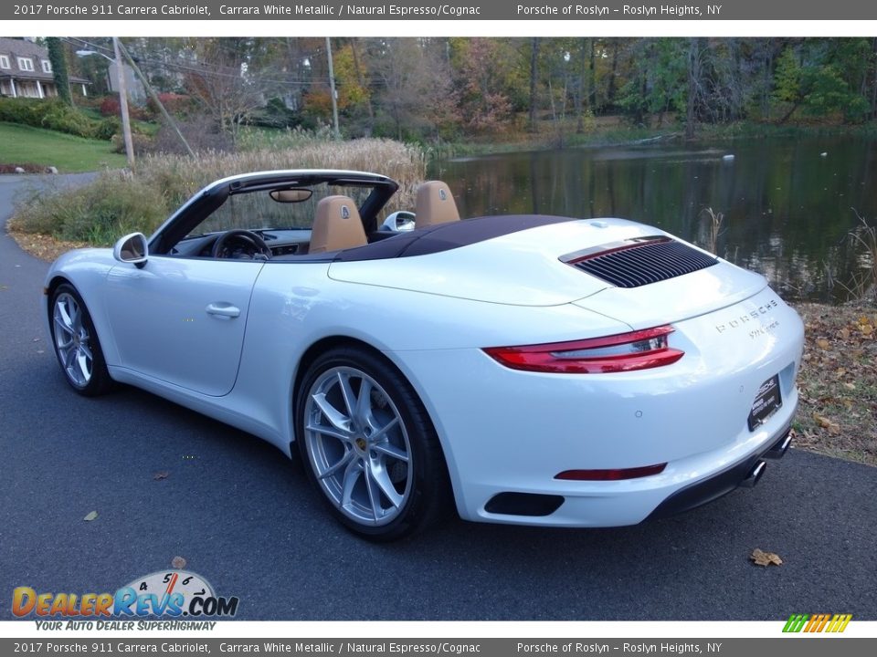 2017 Porsche 911 Carrera Cabriolet Carrara White Metallic / Natural Espresso/Cognac Photo #4