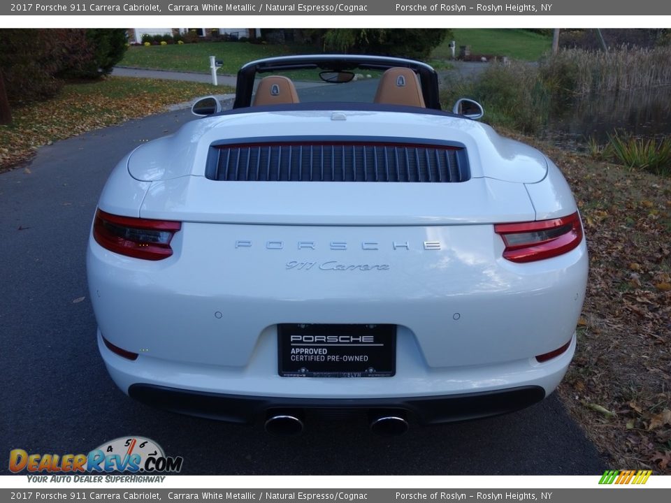 2017 Porsche 911 Carrera Cabriolet Carrara White Metallic / Natural Espresso/Cognac Photo #5