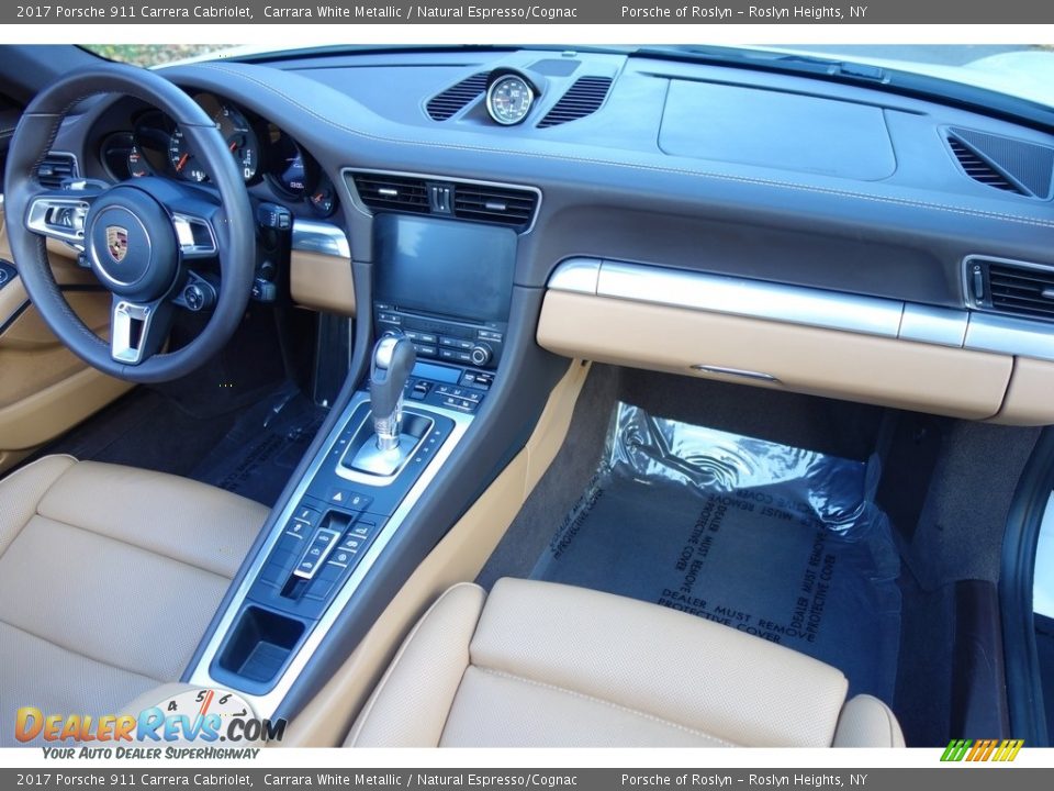 2017 Porsche 911 Carrera Cabriolet Carrara White Metallic / Natural Espresso/Cognac Photo #14