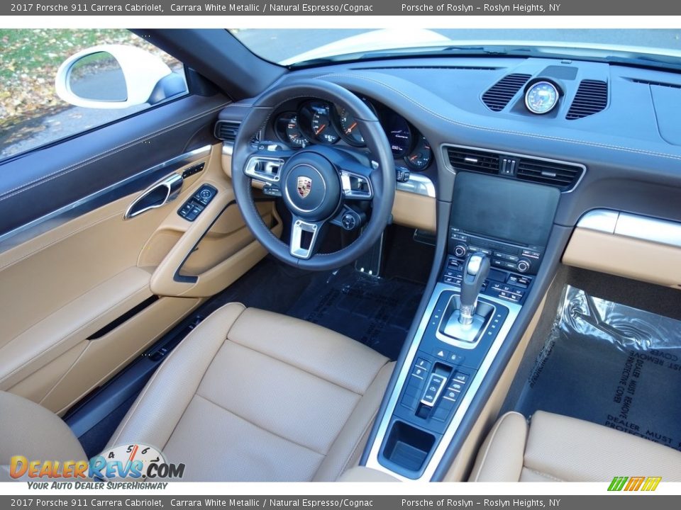 2017 Porsche 911 Carrera Cabriolet Carrara White Metallic / Natural Espresso/Cognac Photo #15