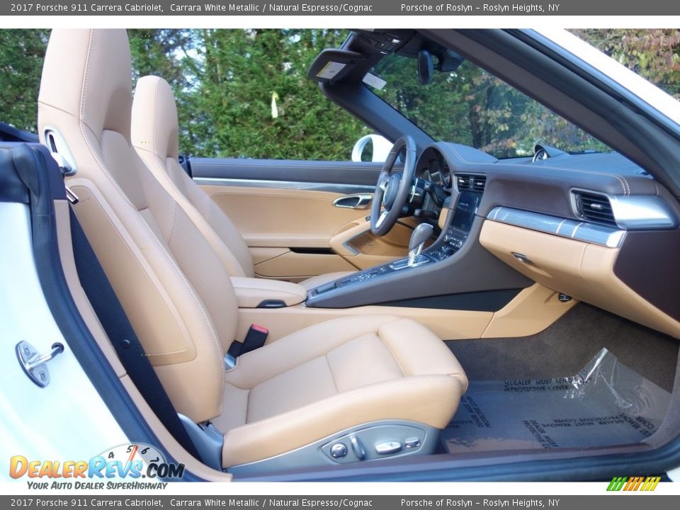 2017 Porsche 911 Carrera Cabriolet Carrara White Metallic / Natural Espresso/Cognac Photo #16