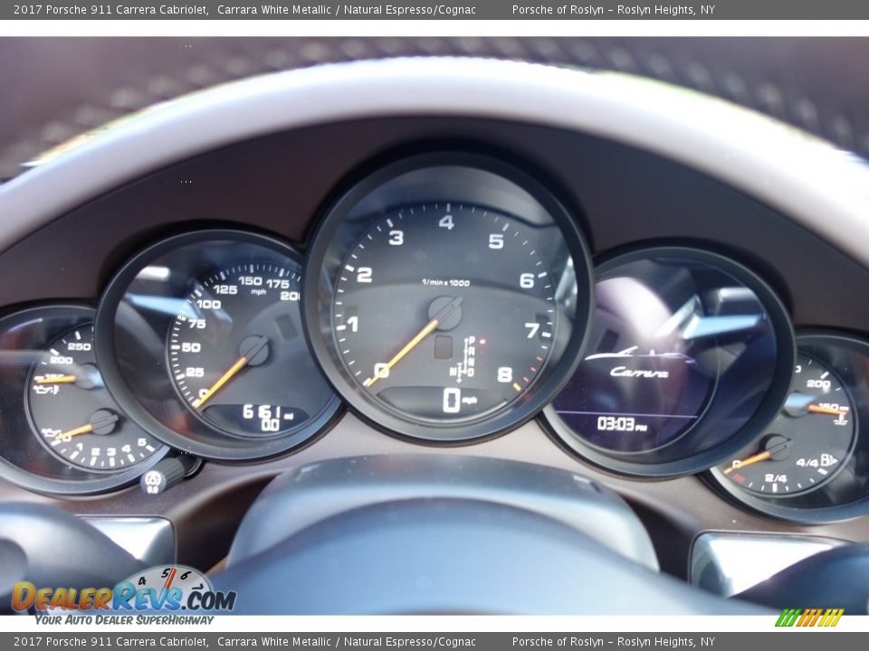 2017 Porsche 911 Carrera Cabriolet Gauges Photo #19