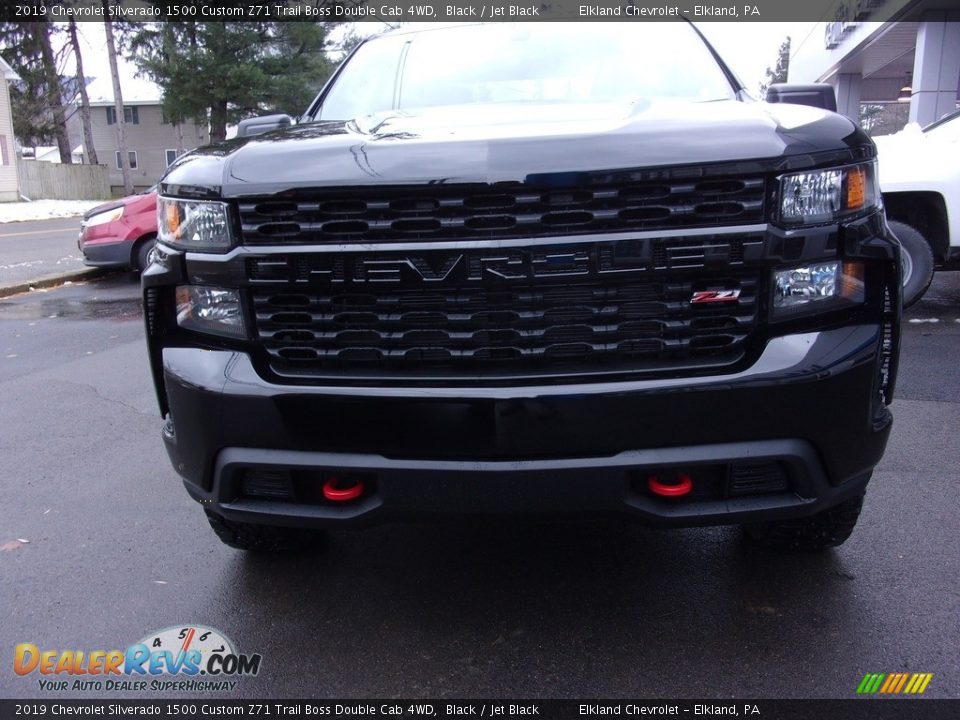 2019 Chevrolet Silverado 1500 Custom Z71 Trail Boss Double Cab 4WD Black / Jet Black Photo #7