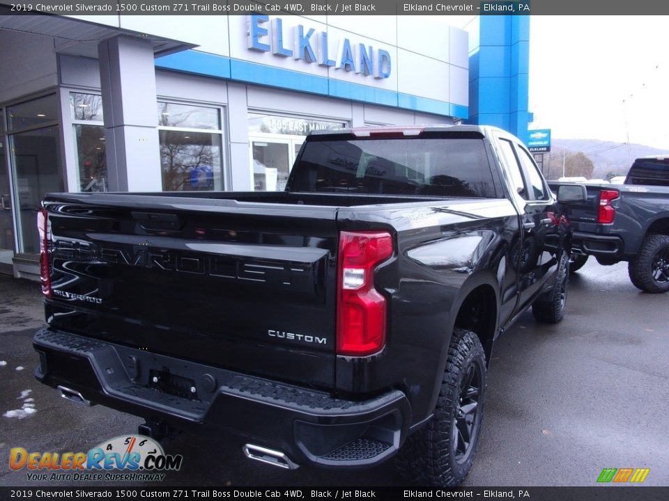 2019 Chevrolet Silverado 1500 Custom Z71 Trail Boss Double Cab 4WD Black / Jet Black Photo #9