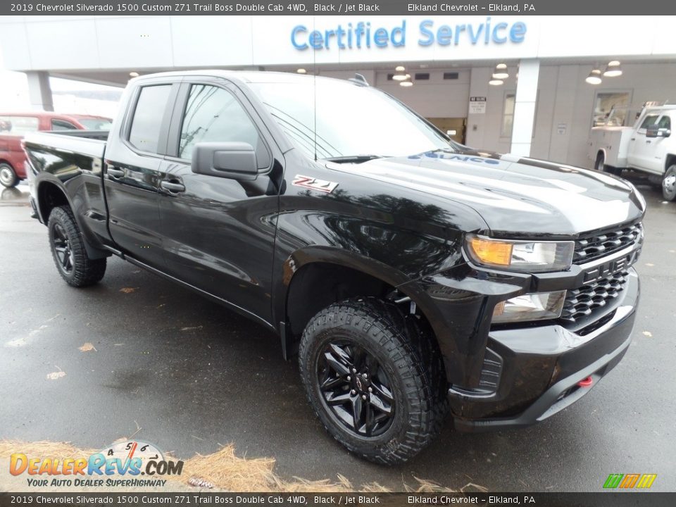 Black 2019 Chevrolet Silverado 1500 Custom Z71 Trail Boss Double Cab 4WD Photo #13