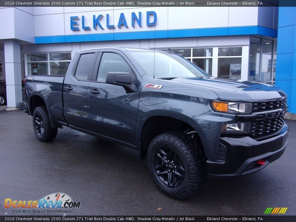 2019 Chevrolet Silverado 1500 Custom Z71 Trail Boss Double Cab 4WD Shadow Gray Metallic / Jet Black Photo #1