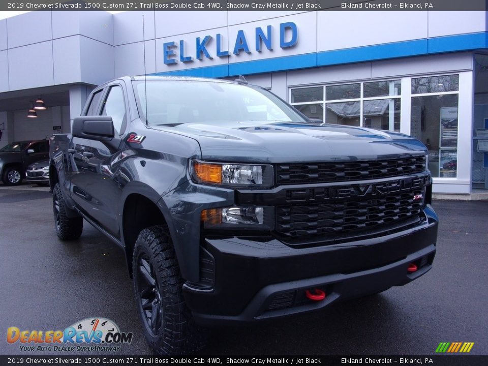 2019 Chevrolet Silverado 1500 Custom Z71 Trail Boss Double Cab 4WD Shadow Gray Metallic / Jet Black Photo #2