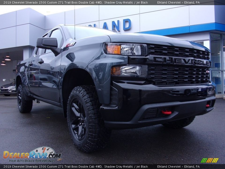 2019 Chevrolet Silverado 1500 Custom Z71 Trail Boss Double Cab 4WD Shadow Gray Metallic / Jet Black Photo #5