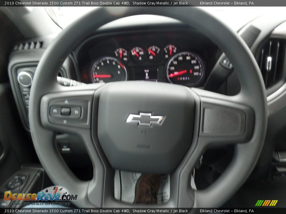 2019 Chevrolet Silverado 1500 Custom Z71 Trail Boss Double Cab 4WD Shadow Gray Metallic / Jet Black Photo #28