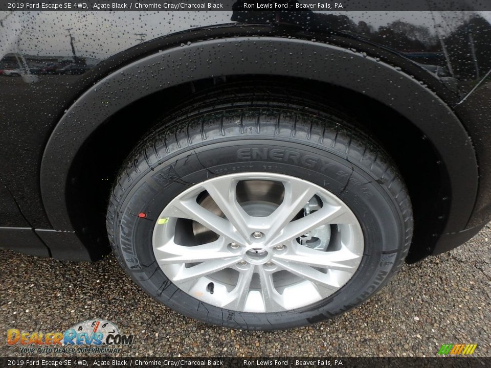 2019 Ford Escape SE 4WD Agate Black / Chromite Gray/Charcoal Black Photo #10