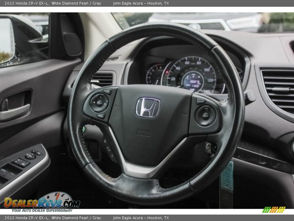 2013 Honda CR-V EX-L White Diamond Pearl / Gray Photo #29