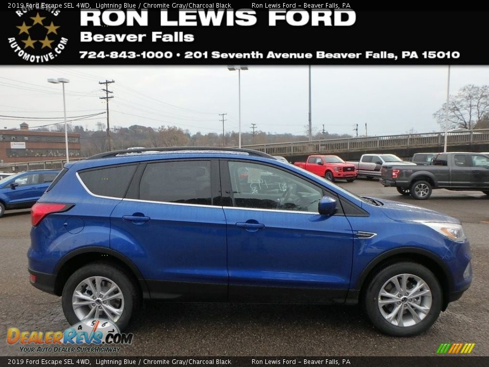 2019 Ford Escape SEL 4WD Lightning Blue / Chromite Gray/Charcoal Black Photo #1