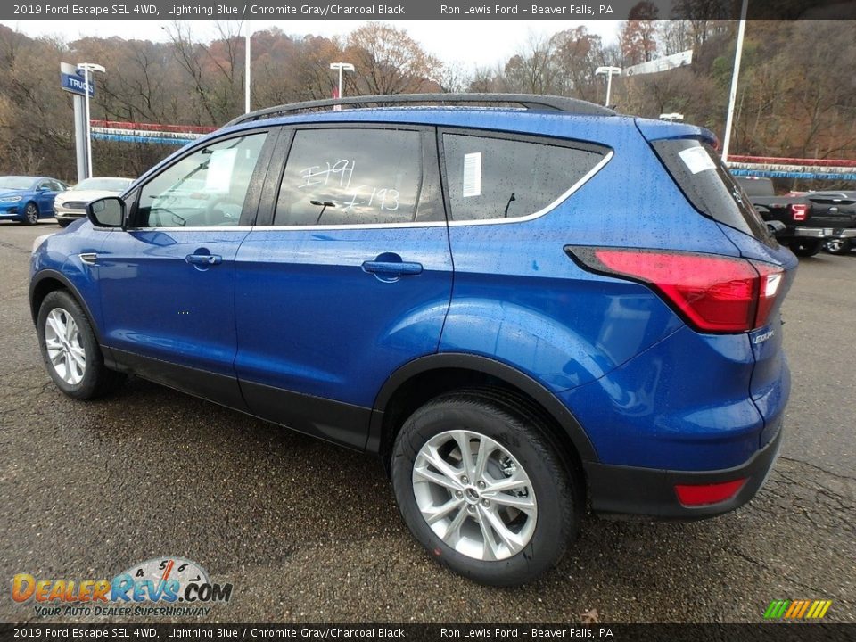 2019 Ford Escape SEL 4WD Lightning Blue / Chromite Gray/Charcoal Black Photo #5