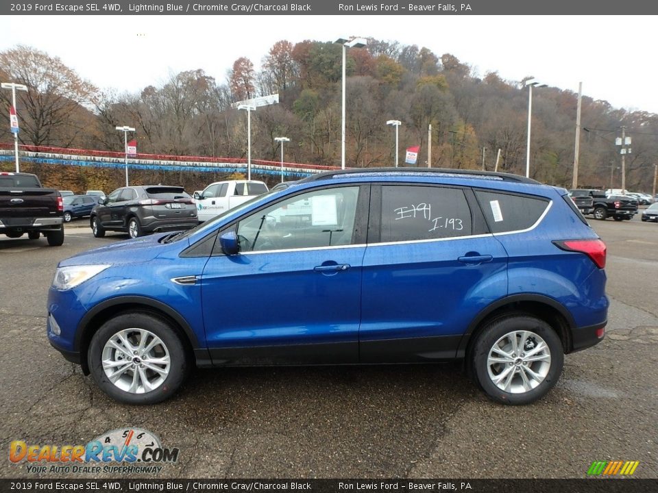 2019 Ford Escape SEL 4WD Lightning Blue / Chromite Gray/Charcoal Black Photo #6