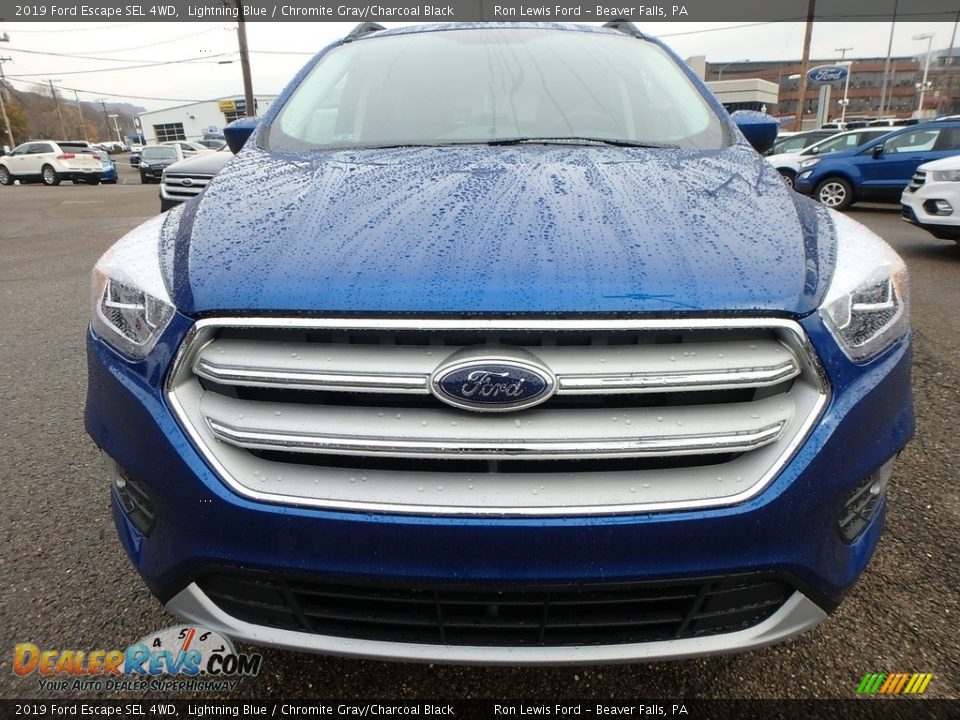 2019 Ford Escape SEL 4WD Lightning Blue / Chromite Gray/Charcoal Black Photo #8