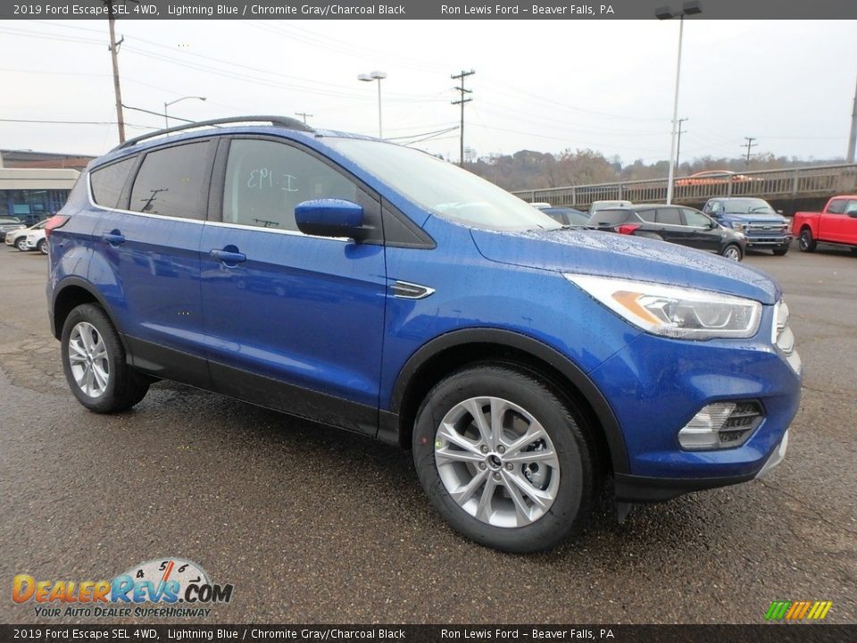 2019 Ford Escape SEL 4WD Lightning Blue / Chromite Gray/Charcoal Black Photo #9