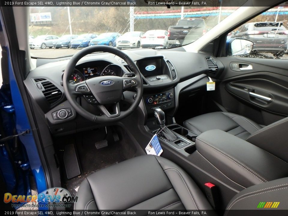 Chromite Gray/Charcoal Black Interior - 2019 Ford Escape SEL 4WD Photo #13