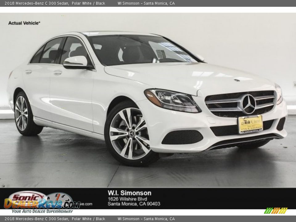 2018 Mercedes-Benz C 300 Sedan Polar White / Black Photo #1