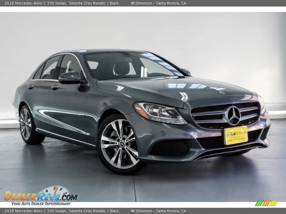 2018 Mercedes-Benz C 300 Sedan Selenite Grey Metallic / Black Photo #14