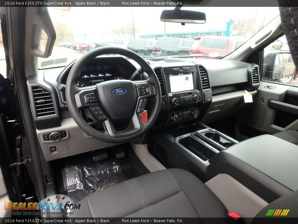 Black Interior - 2019 Ford F150 STX SuperCrew 4x4 Photo #13