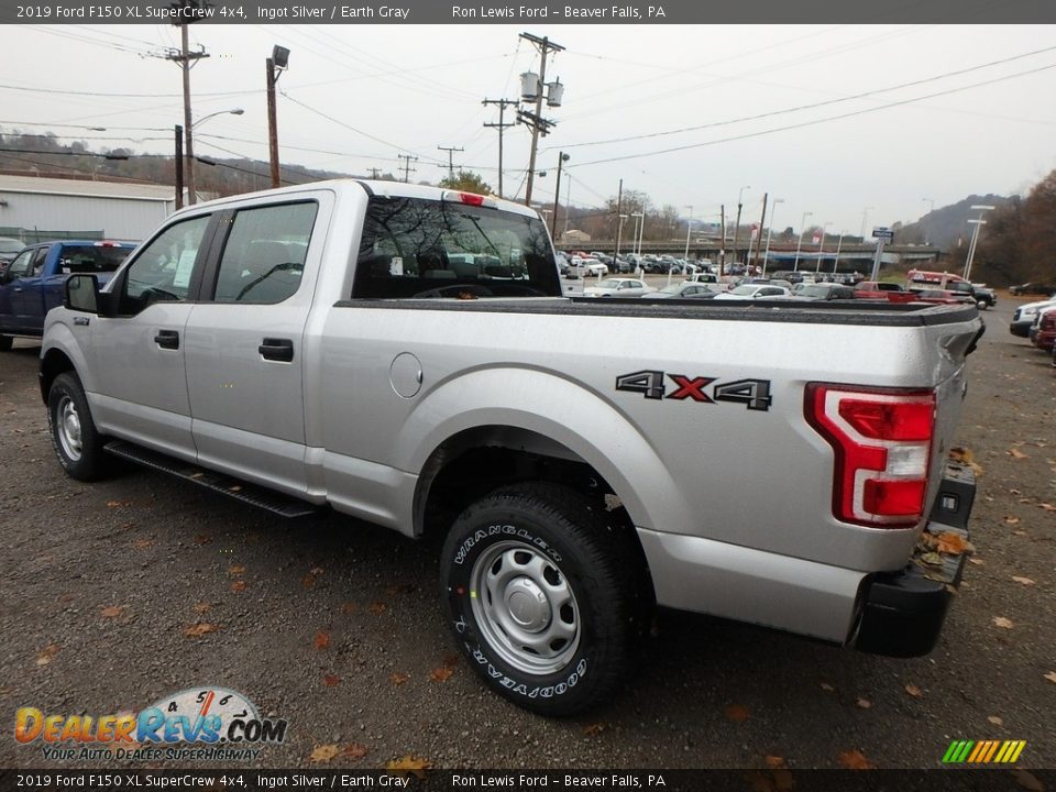 2019 Ford F150 XL SuperCrew 4x4 Ingot Silver / Earth Gray Photo #4