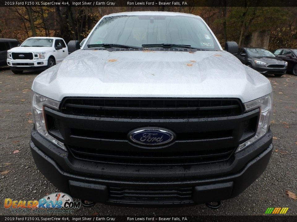 2019 Ford F150 XL SuperCrew 4x4 Ingot Silver / Earth Gray Photo #7