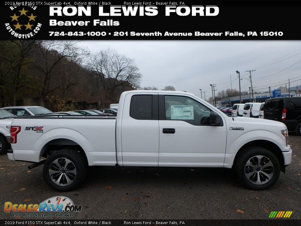 2019 Ford F150 STX SuperCab 4x4 Oxford White / Black Photo #1