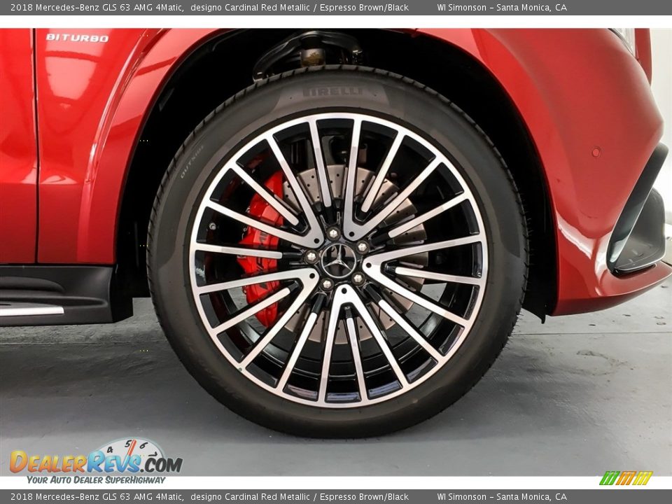 2018 Mercedes-Benz GLS 63 AMG 4Matic designo Cardinal Red Metallic / Espresso Brown/Black Photo #9