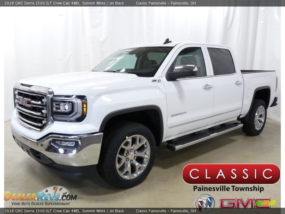 2018 GMC Sierra 1500 SLT Crew Cab 4WD Summit White / Jet Black Photo #1