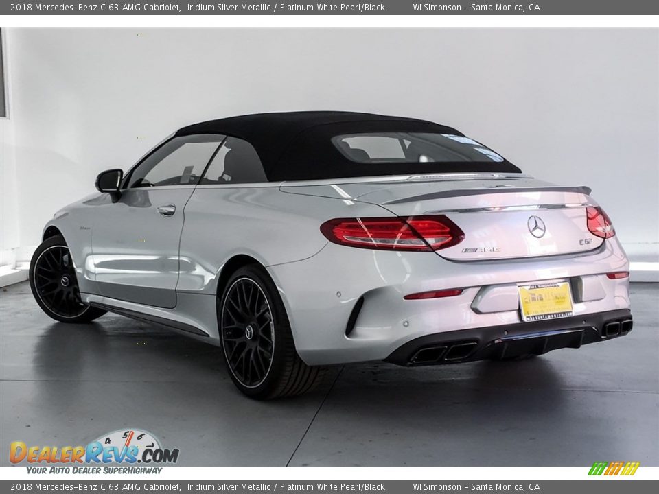2018 Mercedes-Benz C 63 AMG Cabriolet Iridium Silver Metallic / Platinum White Pearl/Black Photo #2