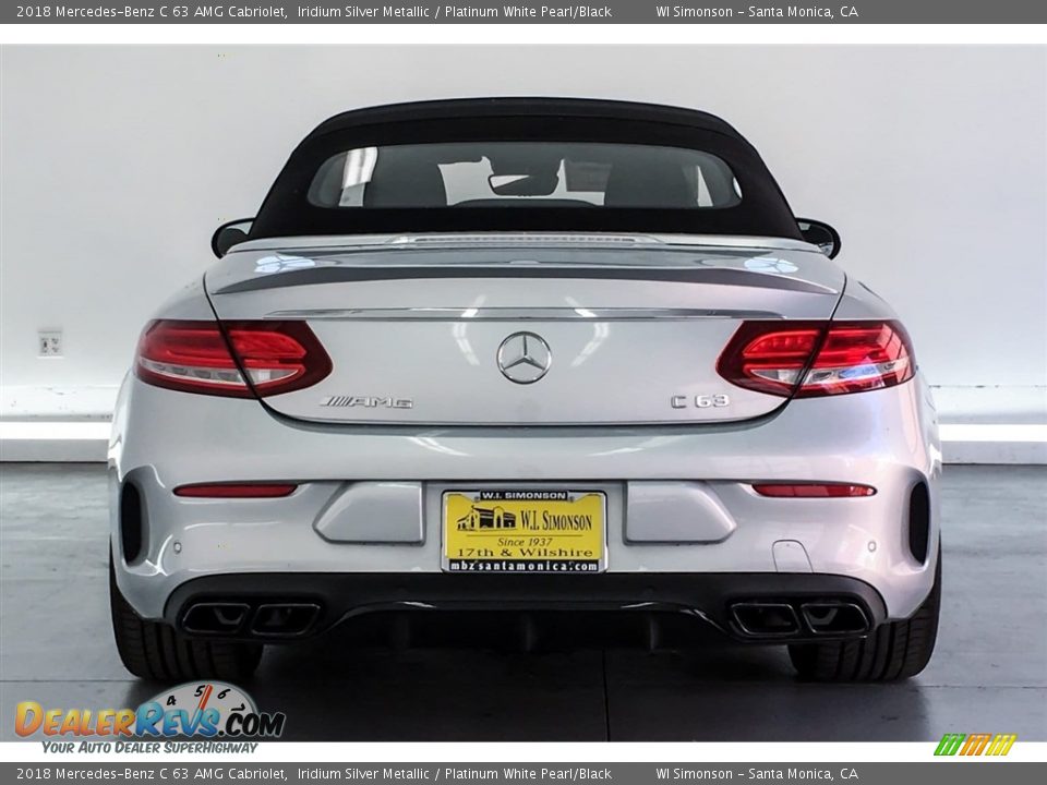 2018 Mercedes-Benz C 63 AMG Cabriolet Iridium Silver Metallic / Platinum White Pearl/Black Photo #3