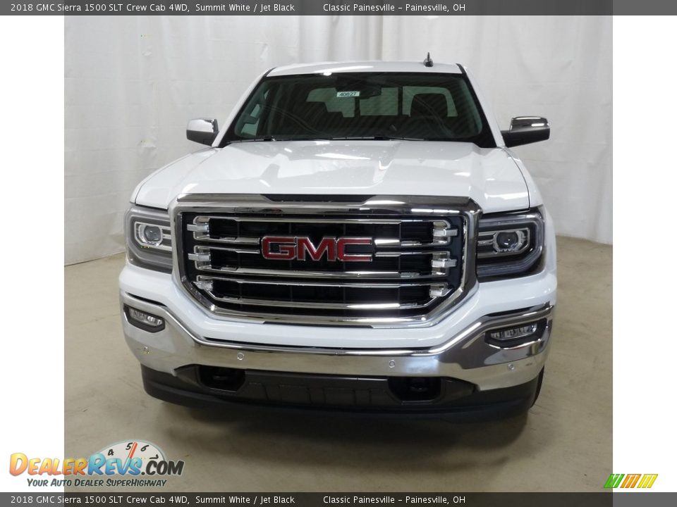 2018 GMC Sierra 1500 SLT Crew Cab 4WD Summit White / Jet Black Photo #4