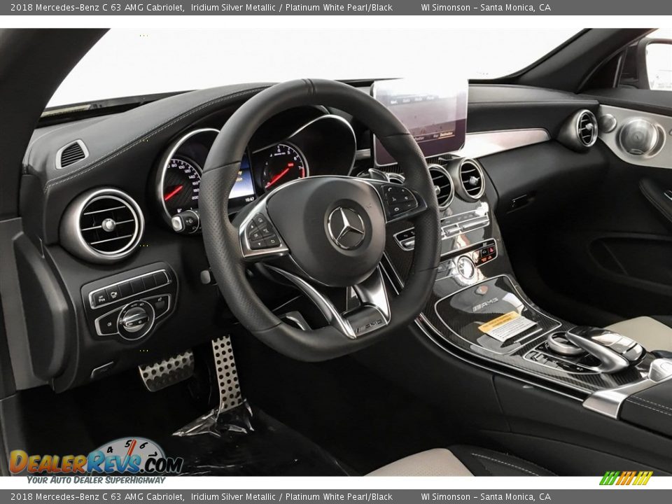 2018 Mercedes-Benz C 63 AMG Cabriolet Iridium Silver Metallic / Platinum White Pearl/Black Photo #4