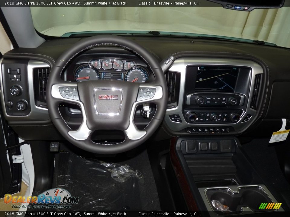 2018 GMC Sierra 1500 SLT Crew Cab 4WD Summit White / Jet Black Photo #8