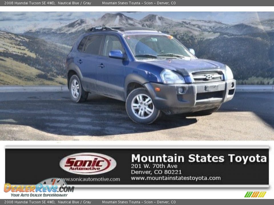 2008 Hyundai Tucson SE 4WD Nautical Blue / Gray Photo #1