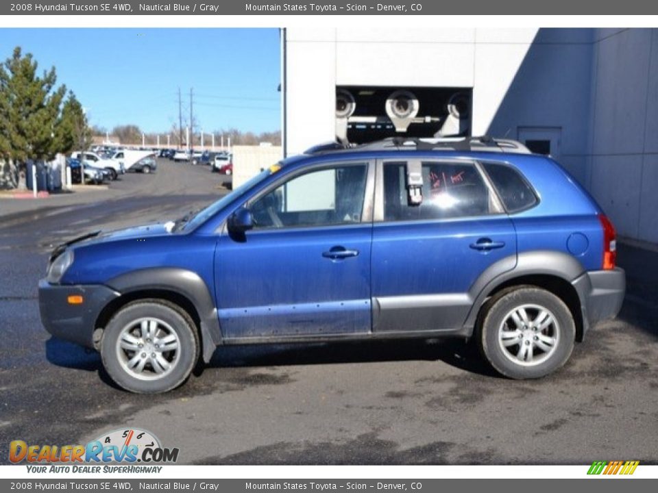 2008 Hyundai Tucson SE 4WD Nautical Blue / Gray Photo #3
