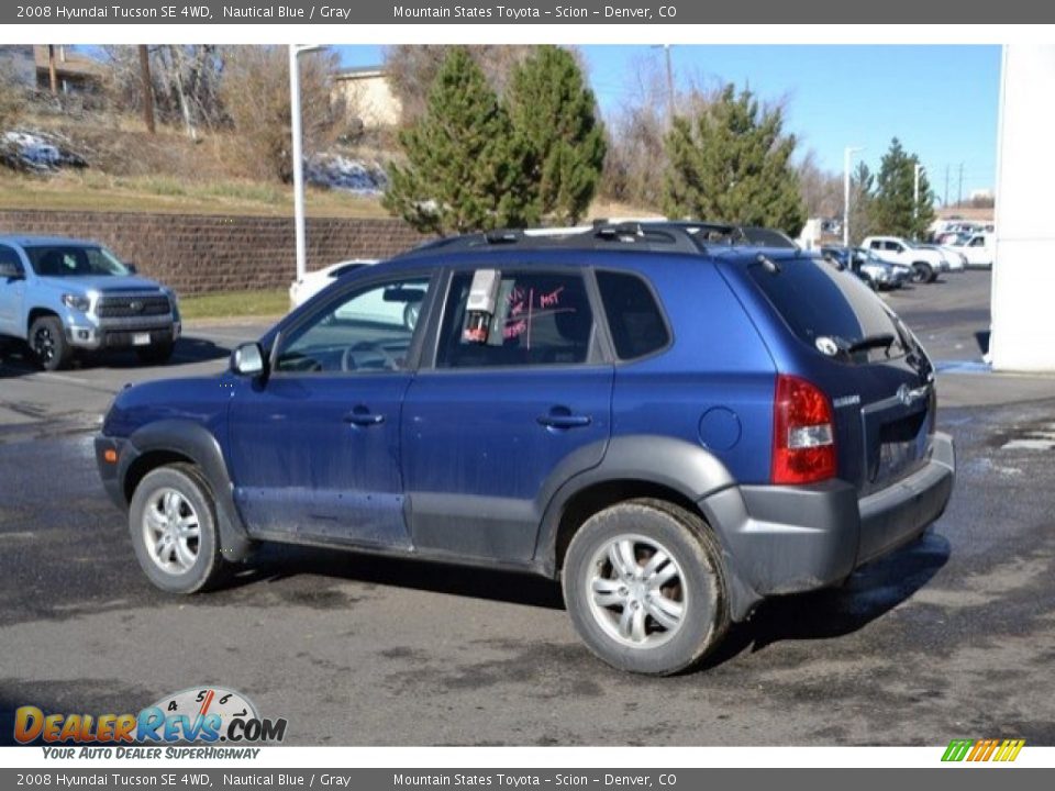 2008 Hyundai Tucson SE 4WD Nautical Blue / Gray Photo #4