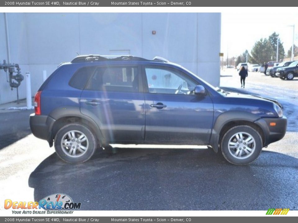 2008 Hyundai Tucson SE 4WD Nautical Blue / Gray Photo #7