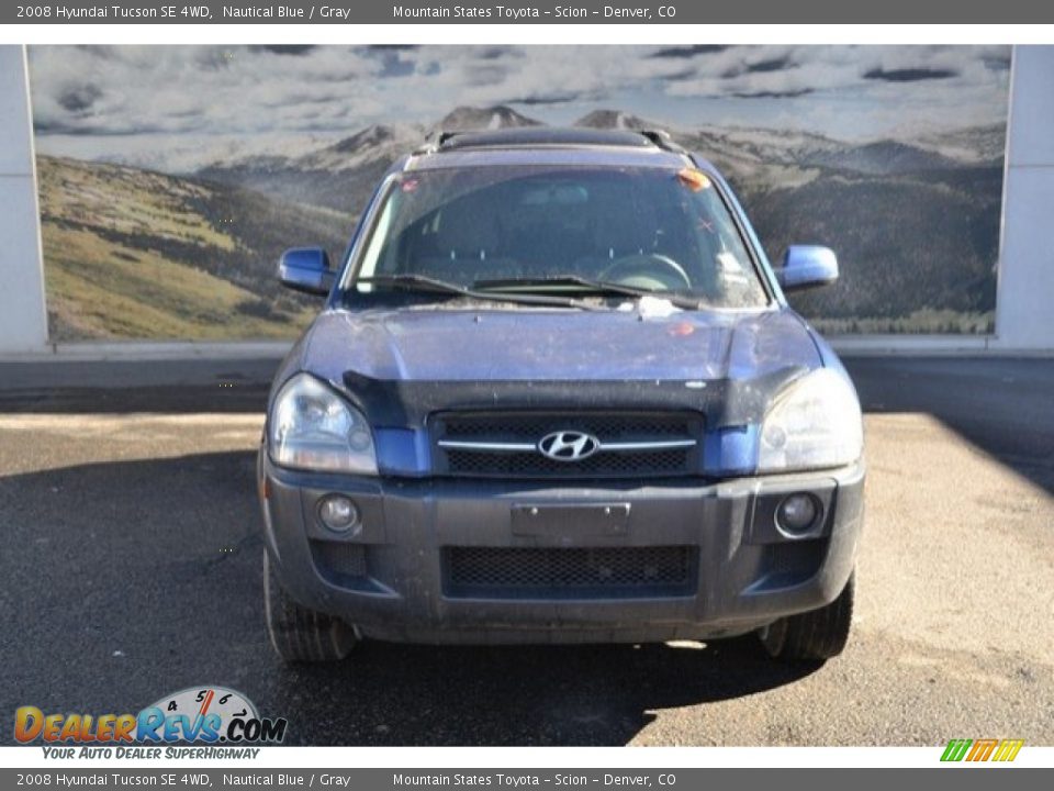 2008 Hyundai Tucson SE 4WD Nautical Blue / Gray Photo #8