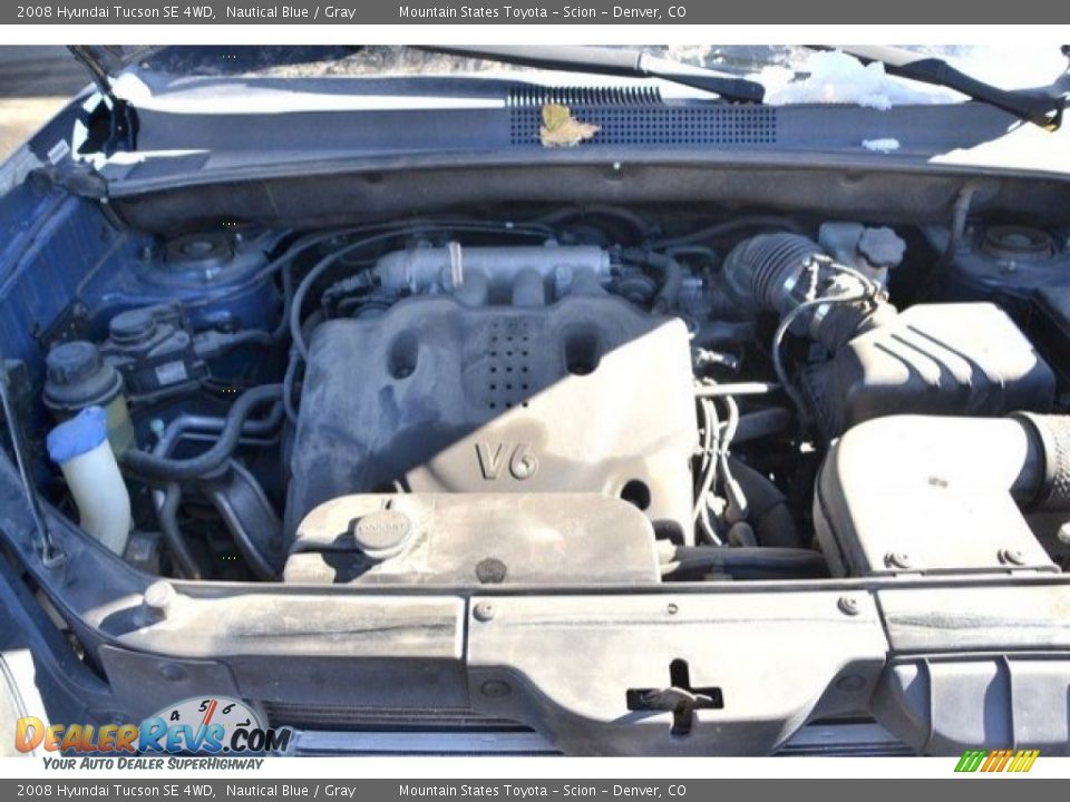 2008 Hyundai Tucson SE 4WD Nautical Blue / Gray Photo #9