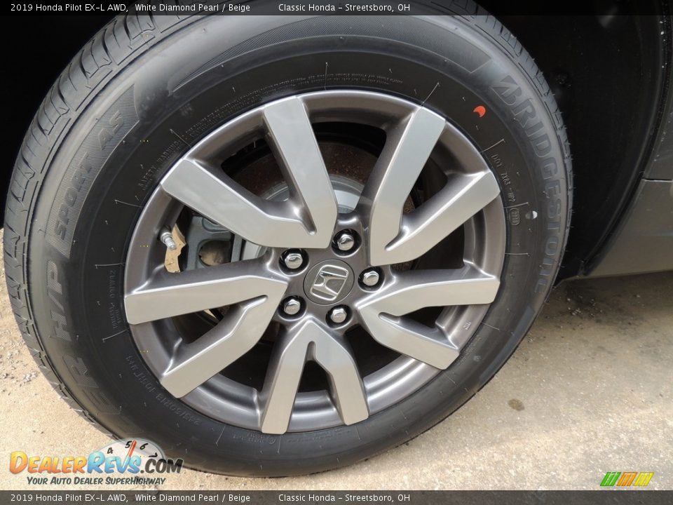 2019 Honda Pilot EX-L AWD White Diamond Pearl / Beige Photo #14